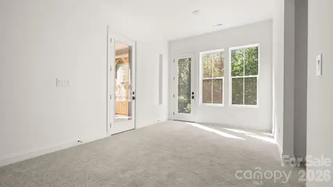 Living space leading to deck