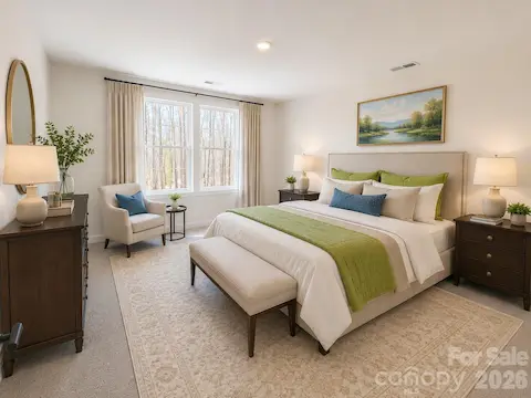 Virtually Staged Primary Bedroom