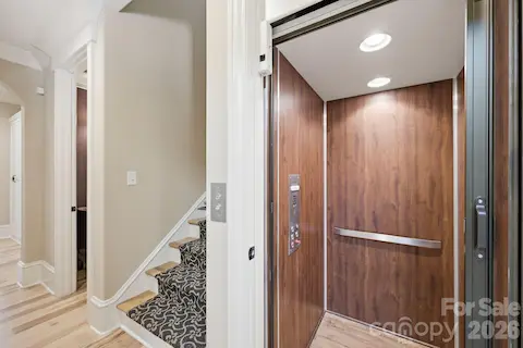 Elevator accesses all three levels, recently serviced