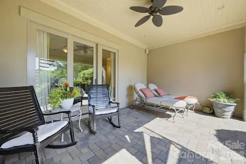 Lower level paver patio