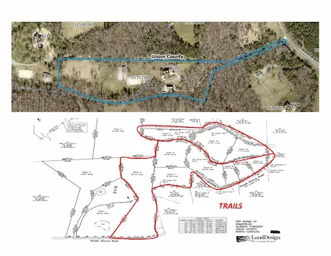 3 miles of trails for the community, roperty borders creek