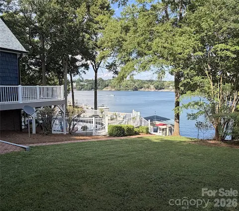 View from side of home down to the lake.