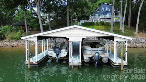 Double boat dock.