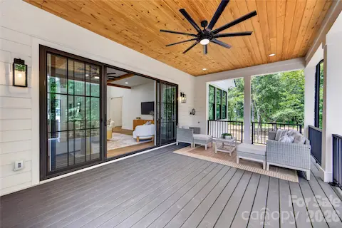 Covered rear porch