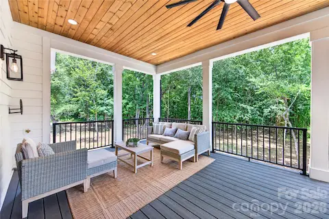 Covered rear porch