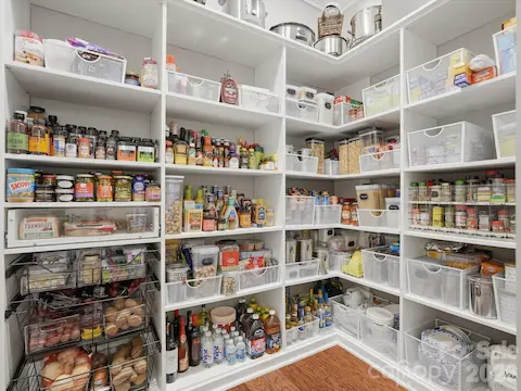 Solid Shelves in Expansive Pantry