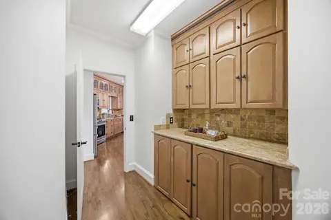 Butler's pantry entering the kitchen