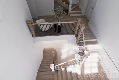 stairwell.. stairs to unfinished 3rd floor