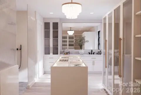 Primary shower and closet