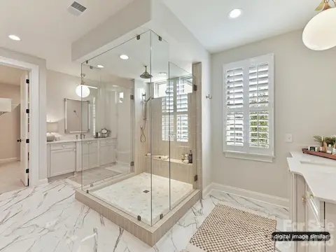 Primary Bathroom with Dual Vanities and a Jewelbox Shower (Option)