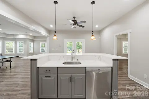 Wonderful Sight Lines from Lower Level Kitchen Island