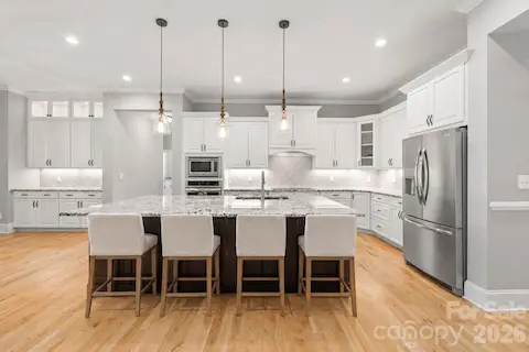 Stunning Bright Kitchen with Massive Island