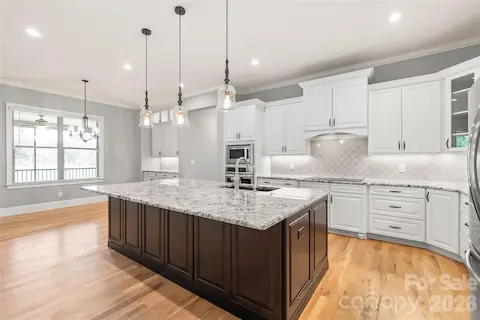 Stunning Bright Kitchen with Massive Island