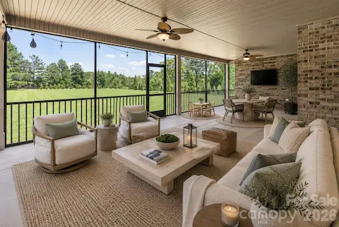 Virtually Staged - Expansive Screened-In Porch