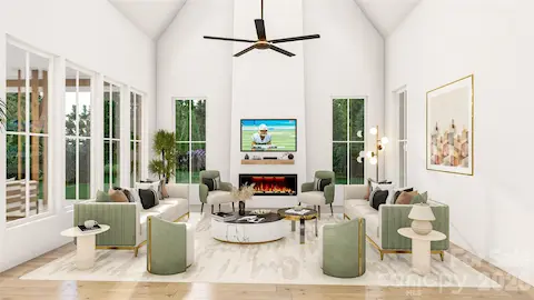 3D architectural rendering illustrating one potential home design for the homesite. Renderings are conceptual and are intended for visualization purposes only.