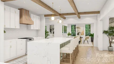 3D architectural rendering illustrating one potential home design for the homesite. Renderings are conceptual and are intended for visualization purposes only.