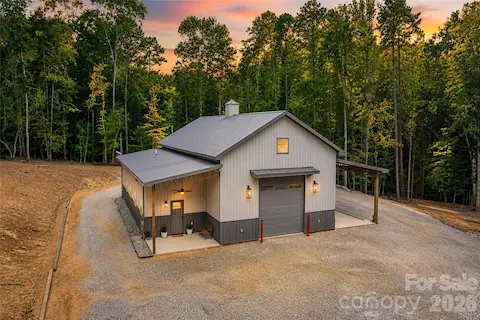 Barndominion Accessory Structure with Open Kitchen/Living/Dining, 1 Bedroom and 1 Full Bath, and an Oversized Garage/Workspace
