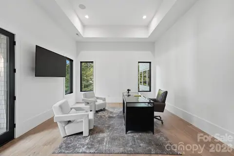 Study with a walk in closet and full bathroom