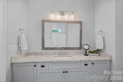 jack and jill bathroom vanity- walkout basement
