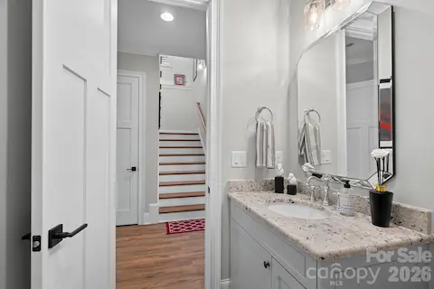 powder room - walkout basement level