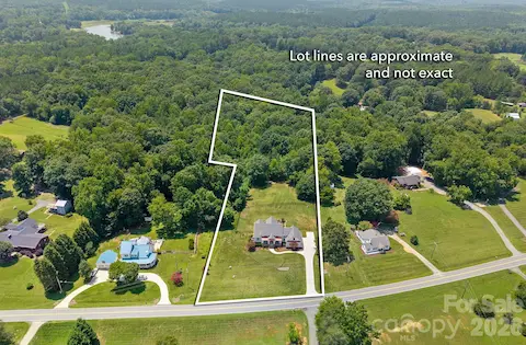 aerial view of plot of land