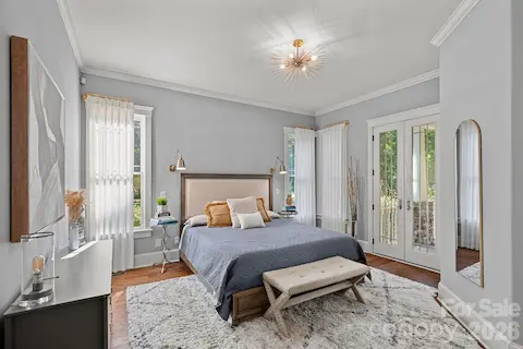 Primary Bedroom with access to front porch