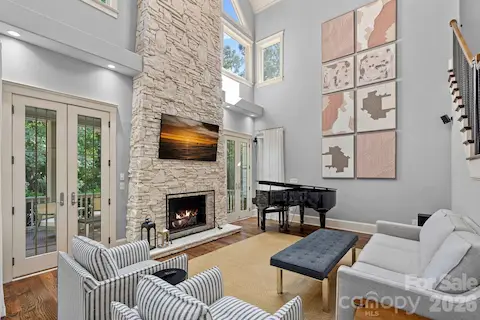 Two-Story Great Room overlooking back yard