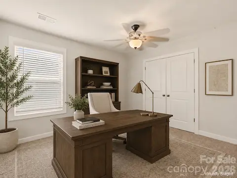 Bedroom 4 upstairs is great for an office space separated from main living areas