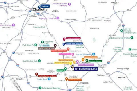 Property location relative to many school options