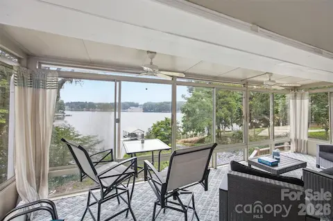 Sunporch with awesome Lake View Main Level