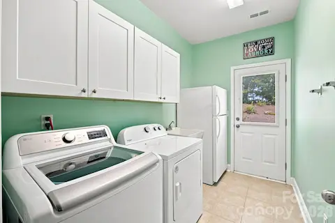 Laundry room main floor with access to outside