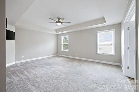 Primary bedroom trey ceilings