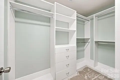 double closets with custom built ins