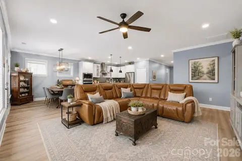 Virtually Staged Photo to show new decor and possible ceiling fan