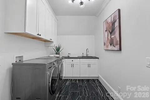 Washer & Dryer are virtually staged