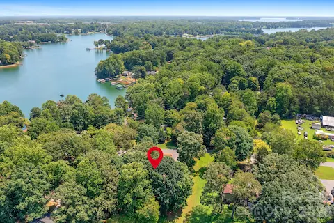 Ariel view shows the dredged cove
