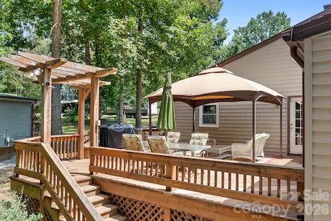 Walk down from the back deck to your dock