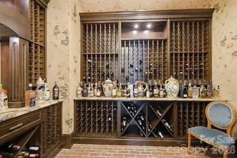 Dedicated wine cellar provides custom bottle storage and an intimate space for displaying your collection.