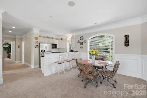 Full kitchen offers plenty of cabinetry and counter space, providing guests with everything needed for a comfortable stay.