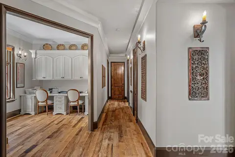 Built-in office cabinetry.