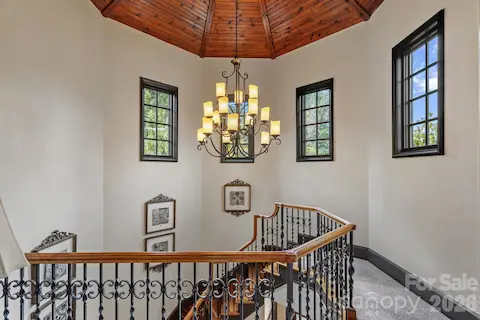 Knotted pine bead ceiling.