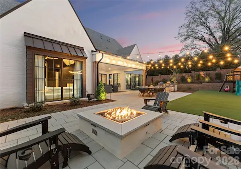 Imagine all the cozy fall evenings to be had gathered around the fire pit.