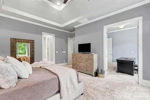Versatile private retreat perfect for study, sitting room, exercise room, or even an additional custom closet