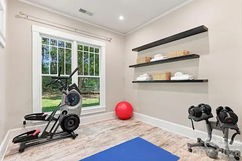Guest Cottage Bedroom currently used as a gym