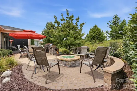 Gather around the built-in natural gas firepit and enjoy evenings that last just a little longer.