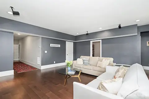 Lower level family/entertaining space