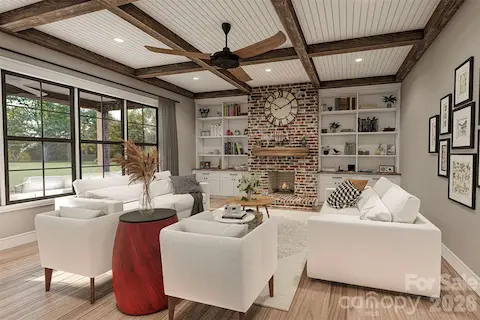 Living Room rendering of Proposed Home