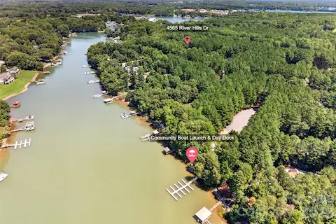 Location of Home to Boat Launch