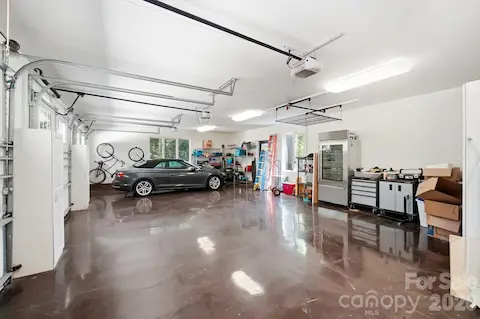 Attached three car garage