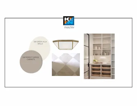 Pantry design concept — selections subject to change